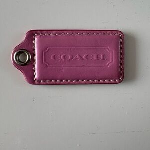 Bubblegum Pink Coach Large Hangtag Bag Charm